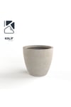 Hafif Beton Saksı (TERRAZO) Indra (L) 44x42 Krem