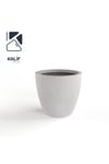 Hafif Beton Saksı (TERRAZO) Indra (L) 44x42 Beyaz