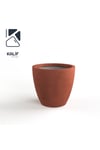 Hafif Beton Saksı (TERRAZO) Indra (L) 44x42 Kırmızı