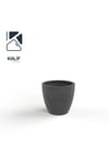 Hafif Beton Saksı (terrazo) Indra (m) 36x32 Siyah