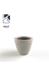 Hafif Beton Saksı (terrazo) Terra (m) 38x32 Krem