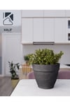 Hafif Beton Saksı (terrazo) Terra (m) 38x32 Sarı