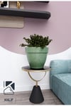 Hafif Beton Saksı (terrazo) Terra (m) 38x32 Krem