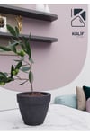 Hafif Beton Saksı (terrazo) Terra (s) 28x24 Gri