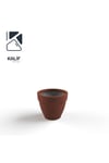 Hafif Beton Saksı (terrazo) Terra (s) 28x24 Kırmızı