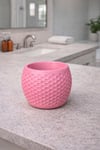 Honeycomb Desenli Pembe Saksı