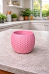 Honeycomb Desenli Pembe Saksı