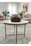 Işıltı Serisi Punto Kabartmalı Dekoratif Şık Siyah Gold Temalı Beton Saksı (Çiçeksizdir) 21*7