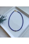 Kararma Solma Yapmayan Kristal Koyu Mavi Boncuklu Nazar Boncuklu Kadın Kolye