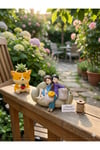Romantik Çift Biblo ve Sevimli Corgi Saksı Dekoratif Hediye Seti - 2'li Tasarım Ev Ofis Aksesuarı