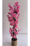 Rüzgar Yapay Çiçekçilik 90 cm Pembe Renk Beton Saksıda Sakura