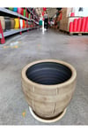 Tabaklı 15 Litre Dekoratif Taş Saksı