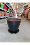 Tabaklı 30-35 Litre Yandan Tutmalı Toprak Saksı
