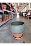 Tabaklı 50 Litre Dekoratif Taş Saksı
