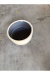 Tabaklı 60 Litre Kahve-Krem Taş Saksı