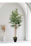 Yapay Ağaç Lüks Bambu Salon Bitkisi 6 Gövdeli 180 Cm