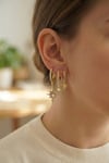 3 lü Set Küpe Gold Renk Kutup Yıldızı Model