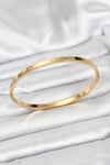 316L Çelik Gold Renk 65 mm İnce Kadın Kelepçe Bileklik
