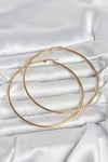 316L Çelik Gold Renk 80 mm Kadın Halka Küpe