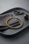 316L Çelik Gold Renk Box Zincir Model Erkek Bileklik