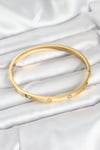 316L Çelik Gold Renk Zirkon Taşlı 65 mm Kadın Kelepçe Bileklik