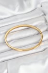 316L Çelik Gold Renk Zirkon Taşlı 65 mm İnce Kadın Kelepçe Bileklik