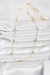 CM 14K Gold Renk Damla Topçuklu Zincir Model 60 cm Kadın Kolye