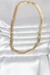 CM 14K Gold Renk Kalın Yassı Yılan Zincir Model 45 cm Kadın Kolye