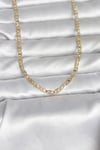 CM 14K Gold Renk Lazer Kesim Zincirli Model 60 cm Kadın Kolye
