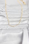 CM 14K Gold Renk Lazer Zincirli Model 60 cm Kadın Kolye
