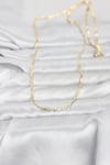 CM 14K Gold Renk Lazerli Yassı Model Zincirli 60 cm Kadın Kolye
