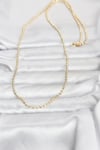 CM 14K Gold Renk Top Zincirli Model 60 cm Kadın Kolye