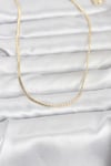 CM 14K Gold Renk Yassı Zincir Model 60 cm Kadın Kolye