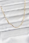 CM 14K Gold Renk Yassı Zincir Model 60 cm Kadın Kolye
