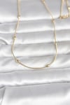 CM 14K Gold Renk Yılan Zincirli Damla Topçuk Model 60 cm Kadın Kolye