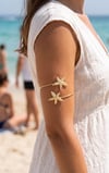 Deniz Yıldızı Model Gold Renk Bohem Pazu Bileklik