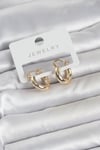 Gold Renk Pirinç Halka 15 mm Kadın Küpe