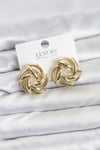 Gold Renk Pirinç Keskin Sarmal Model Kadın Küpe