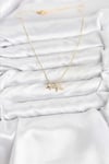 Gold Renk Pirinç Minimal Yıldız Model Kadın Kolye