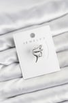 Gümüş Renk Pirinç Diken Model Kıkırdak Earcuff Küpe