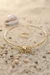 Güneş Model Gold Renk Choker Kadın Kolye