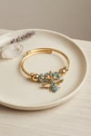 Mavi Arı Model Gold Renk Charm Bileklik