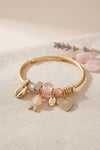 Pembe Balık Model Gold Renk Charmlı Bileklik