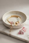 Pembe Flamingo Model Gold Renk Charmlı Bileklik