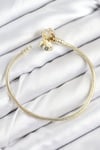 Pirinç Charm Zirkon Taşlı Yonca Model Gold Renk Kadın Bileklik