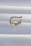 Pirinç Gold Renk Zirkon Taş Kaplama Earcuff Küpe