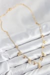 Pirinç Zirkon Taşlı Sallantılı Damla Model Gold Renk Kadın Kolye