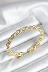 Zincir Model Gold Renk Pirinç Kadın Bileklik