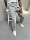 BAGGY KUMAŞ PANTOLON GRİ