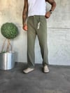 BAGGY KUMAŞ PANTOLON HAKİ